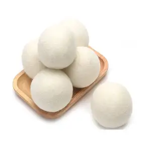 2024 Bestseller Organic Handmade 100% New Zealand Wool Dryer Laundry Balls In Stock Laundry Drying Balls For Washing Machine