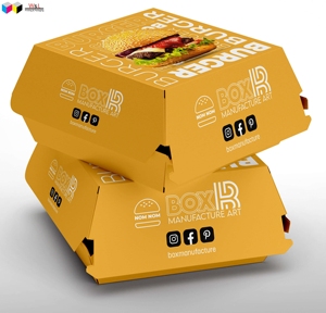 Vỏ Sò In Cá Nhân Giấy Cấp Thực Phẩm Bánh Hamburger Burger Hộp - Product Image 4