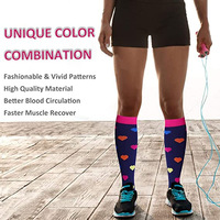 Chaussettes de compression pour hommes, design personnalisé, 15-20 mmHg, mode, football, course à pied, cyclisme, sport, vente en gros