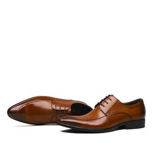 Chaussures Oxford en cuir véritable authentique, à enfiler, bout pointu, respirantes, avec soutien de la voûte plantaire, pour hommes - Product Image 4