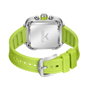 Reloj Deportivo de Silicona Cuadrado ONOLA 6831 Original de Primera Marca, Relojes de Cuarzo con Cronógrafo Luminoso para Hombre - Product Image 2