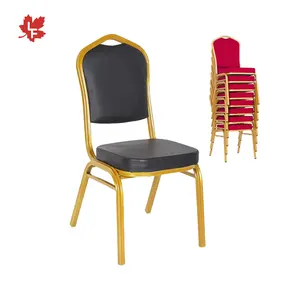 Contoh gratis kursi perjamuan logam dapat ditumpuk kualitas tinggi desain khusus kursi pernikahan untuk acara jamuan makan