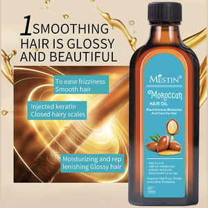 Huile capillaire à l'argan et au squalane du Maroc Mestin - Extraits végétaux hydratants |   Formule de soin lissant pour améliorer les frisottis et les nœuds 100 ml - Product Image 1