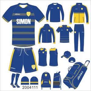 Custom New Design Hoge Kwaliteit Snel Droog Sport Wear Oem Service Gesublimeerd Volledige Voetbal Set Team Voetbal Slijtage Uniform