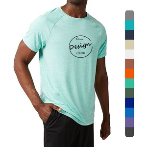 Camiseta raglán de ajuste Regular para hombre, Camiseta deportiva de verano con estampado personalizado de 180 Gsm, camiseta de entrenamiento de Spandex de alta elasticidad, fina y transpirable - Product Image 1