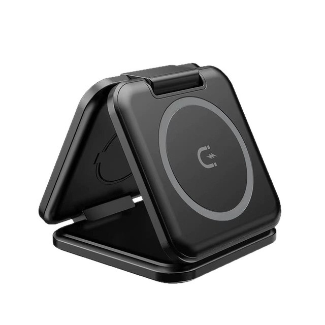 IStapromo Gifts 3-in-1 Magnetic Phone Charger Foldable Cross-Border Compatible ABS Fast Wireless Charging