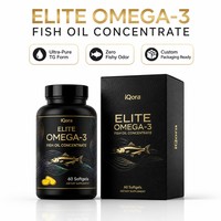 Capsules d'huile de poisson oméga-3 à formule douce, 240 unités, haute teneur en EPA et DHA, supplément personnalisé OEM ODM