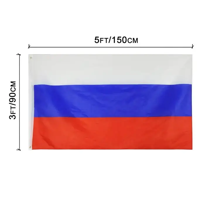 Großhandel Weiß Blau Rot Polyester Russische Föderation National flaggen 3 x5ft Russland Flagge