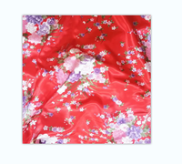 Tissu en polyester à imprimé numérique personnalisé par le fabricant, tissu floral, petite fleur personnalisée, tissu satiné pour robe