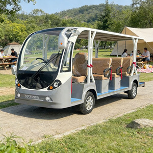 รถเที่ยวชมเมืองไฟฟ้าแบบปิด 14 ที่นั่ง รถบัสท่องเที่ยวแสนสบายสำหรับรีสอร์ท - Product Image 1