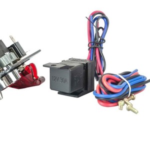 POYRACING Engine Start <b>Switch</b> <b>12V</b> 30A Relay With Button And Wires For Car Racing Use - Product Image 3