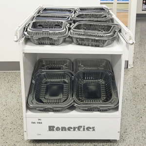 Kích thước nhỏ tái chế vật liệu nhựa Hamburger hộp lật Bìa lấy đi dùng một lần hộp đựng thức ăn - Product Image 4