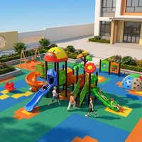 Équipement de terrain de jeu extérieur robuste pour la maternelle, petit espace de jeux extérieur pour enfants, jeux infantiles de plein air