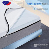 Matelas en latex naturel pour hôtels européens de premier plan, commande en ligne, matelas double, twin, king size, matelas en mousse à mémoire de forme avec gel