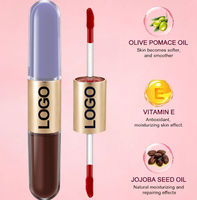 Fard à paupières liquide végétalien 2-en-1 mat et scintillant double embout longue tenue personnalisable haute pigmentation vente en gros