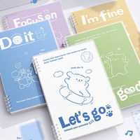 Cahier de notes durable pour les élèves du primaire et du collège, avec papier quadrillé, pour les devoirs et la planification