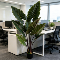 Offre Spéciale : Plantes Artificielles Décoratives pour Mariages – Alocasia et Faux Plantes Oreilles d'Éléphant en Plastique – Accessoires de Décoration pour Noël, Pâques et la Maison