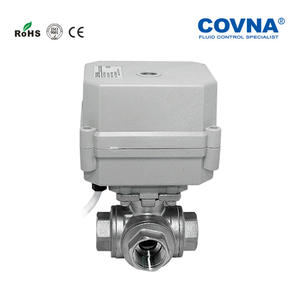 Vanne à bille électrique miniature en acier inoxydable 304 COVNA, trois voies, pneumatique, arrêt automatique, réinitialisation, vanne automatique pour gaz, huile, base OEM - Product Image 1