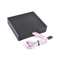 Module Lecteur Optique 3,5 Pouces, Boîtier en Plastique avec Lecteur de Cartes Multifonction Intégré pour Lecteur de Disquettes USB 2.0