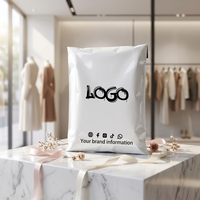 Polymailer personnalisé imprimé de logo rose pêche expédition express biodégradable fermeture éclair