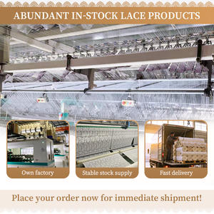 Tela de Encaje Floral Negra de Última Moda, Poliéster Suave, Encaje Económico para Vestidos de <span class=keywords><strong>Mujer</strong></span>, Lencería y Ropa de Novia - Product Image 5