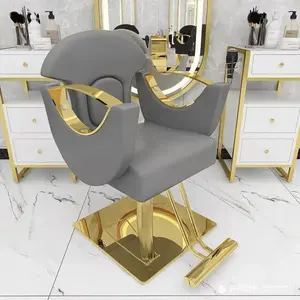 Salone di bellezza idraulico barbiere sedia dorata moderna taglio dei capelli per parrucchiere