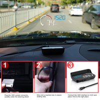 M10 OBD2 OLED HUD : Affichage de vitesse, consommation de carburant (0-100), température de l'eau, tension, régime moteur, kilométrage, alerte DTC, rappel de fatigue – Couleurs au choix : Jaune, Blanc, Bleu