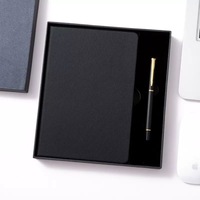 Ensemble bloc-notes et stylo A5 personnalisé avec logo, carnet de notes professionnel, couverture rigide en tissu, coffret cadeau pour réunions de bureau, 100 feuilles, personnalisable