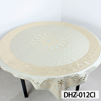 Housse de table ronde en PVC transparent imperméable et résistante à l'huile, personnalisable, protection en plastique pour salle à manger