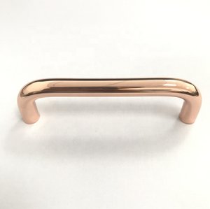 U Shape Furniture Accessories Hardware Kitchen <strong>Cupboard</strong> Pull Rose Gold <strong>Copper</strong> Color Solid Bent <strong>Handle</strong> - Product Image 5