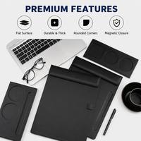 Portafolio de Cuero A4 Premium, Carpeta Magnética Multifuncional con Portaplumas, Personalizable con Marca para Regalos Empresariales
