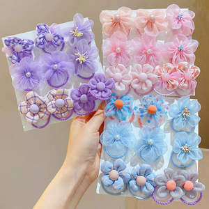 Set di Accessori per Capelli per Bambine, 10 Pezzi, Graziose Elastici con Fiori, Fermacoda e Elastici per Coda di Cavallo per Bambine e Bimbe Piccole - Product Image 4