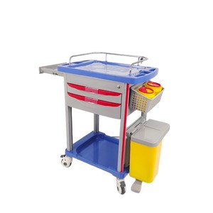 Chariot médical pour hôpital 750x480x930mm en ABS, chariot mobile pour poste infirmier et changement de pansement - Product Image 2