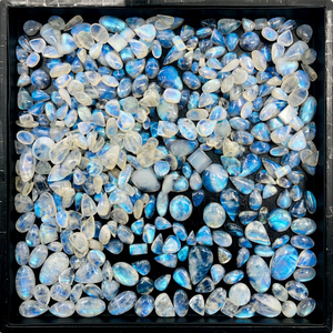 MAHNAJ GEMS Wholesale Natural Rainbow Moonstone Loose Gemstones Polished Blue Fire Gemstones for Rings & Pendants BY MAHNAJ GEM - Product Image 1
