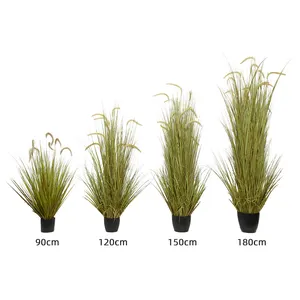 High Quality Artificial Plants Autumn dog tail setaria viridis cattail grass for indoor window plant decoration