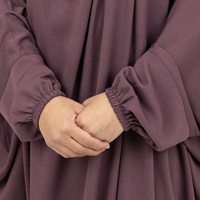 Jilbab une pièce en crêpe froissé pour femmes musulmanes, robe de prière couvrante, Khimar, logo personnalisé, marque privée, Jilbab Ramadan Aïd
