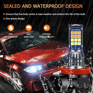 <span class=keywords><strong>Dual</strong></span> <span class=keywords><strong>Color</strong></span> LED H11 lampadina faro Auto 24smd 3030 DRL lampada impermeabile in alluminio fendinebbia luce guida Auto accessori sistema di illuminazione - Product Image 5