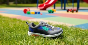 Scarpe da Ginnastica in Rete per Bambini Grigio Scuro 4-6 Anni Traspiranti con Lacci Scarpe da Campo Primavera Autunno Suola Intermedia in EVA Suola Esterna in Gomma - Product Image 2