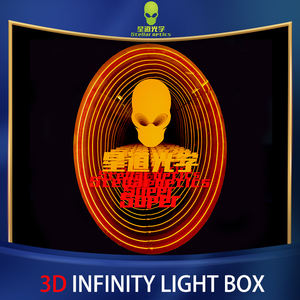 Personalizzabile Infinity LED rotondo ovale Anime mostra Light Box Display cartello pubblicitario <span class=keywords><strong>telaio</strong></span> in alluminio montato a parete - Product Image 6