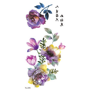 BXTAT rose TL277-TL282 Penny rosa Petunia trasferimento acqua <span class=keywords><strong>temporaneo</strong></span> del <span class=keywords><strong>tatuaggio</strong></span> adesivi carta bianca <span class=keywords><strong>stampa</strong></span> per l'applicazione del corpo - Product Image 3