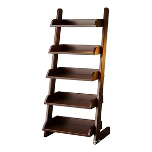 Estante moderno minimalista de madera de varios niveles para exhibir figuras, libros y revistas. - Product Image 5