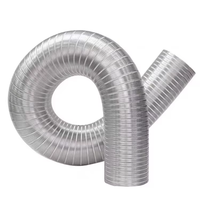 Application extérieure ronde semi-rigide en aluminium CVC Flexible conduit d'air sèche-linge tuyau de ventilation climatiseur Ventilation
