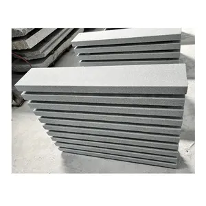 Price Exterior Anti Slip G633 Natural White Grey Granite Stone Tiles Design Flamed Stair Steps Treads And Risers