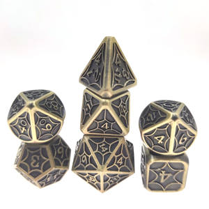 Dés polyédriques DND RPG <span class=keywords><strong>Donjons</strong></span> <span class=keywords><strong>et</strong></span> <span class=keywords><strong>Dragons</strong></span> Jeu de dés en gros Vintage Couleur Métal Matériel Avengers série monochrome - Product Image 2