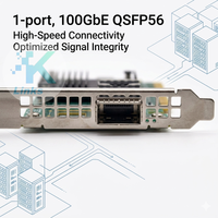 Adaptateur Ethernet filaire MCX653105A-ECAT Mellanox CX-6 1 port 100GbE QSFP56 PCIe 4.0 X16 pour carte d'interface réseau serveur