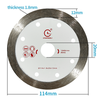 Lame de scie circulaire en diamant nitruré industrielle directe d'usine 4,5 pouces 114 mm à bord continu, disque de coupe et de meulage à haute efficacité