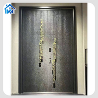 Porte d'entrée extérieure en aluminium de haute qualité au design personnalisé Prix d'usine Nouveau style de sécurité Ouverture manuelle antivol