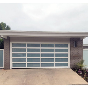 Porte de <span class=keywords><strong>garage</strong></span> en <span class=keywords><strong>bois</strong></span> et verre de luxe, <span class=keywords><strong>sur</strong></span> <span class=keywords><strong>mesure</strong></span>, avec cadre en <span class=keywords><strong>bois</strong></span>, sectionnelle, pour villa - Product Image 4