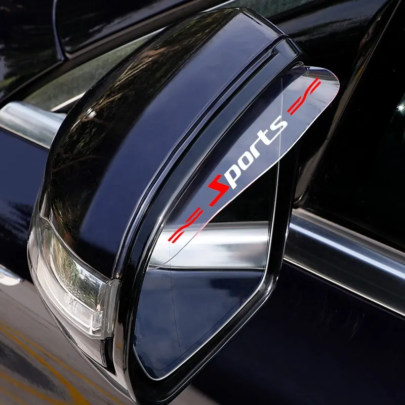 Stiker pelindung hujan mobil, 2 buah Logo mobil Universal sesuai pesanan, stiker pelindung kaca spion mobil