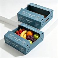 Boîte d'emballage en carton ondulé pour fruits et légumes, fabriquée avec des matériaux recyclés écologiques, robuste, pour l'expédition et l'envoi postal